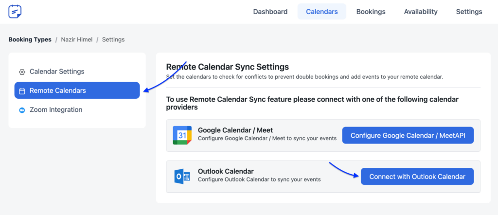 fluentbooking outlook integration